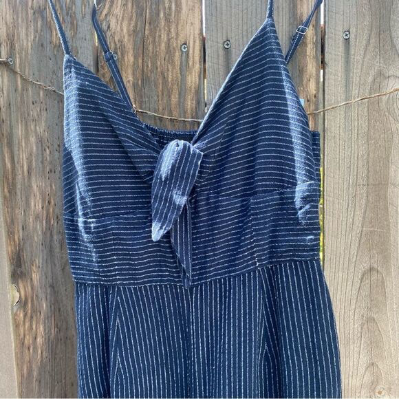 MINKPINK Lover navy striped Jumpsuit size small - Picture 11 of 14